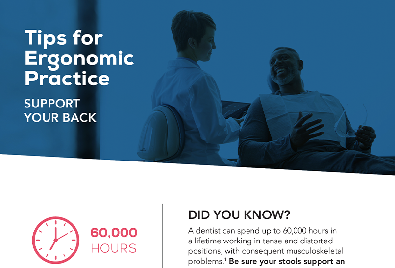 tips for ergonomic practice support your back infographic