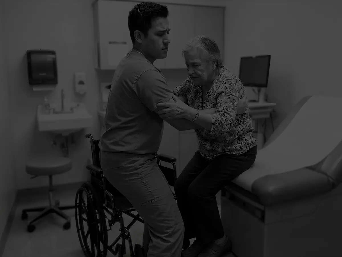 MA trying to transfer patient into a fixed-height table