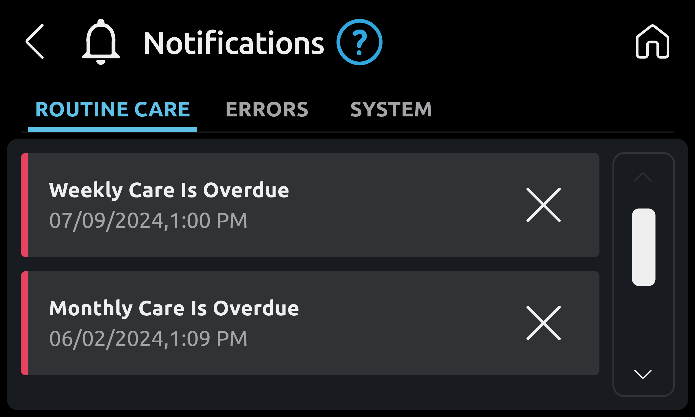 Routine Care Notifications